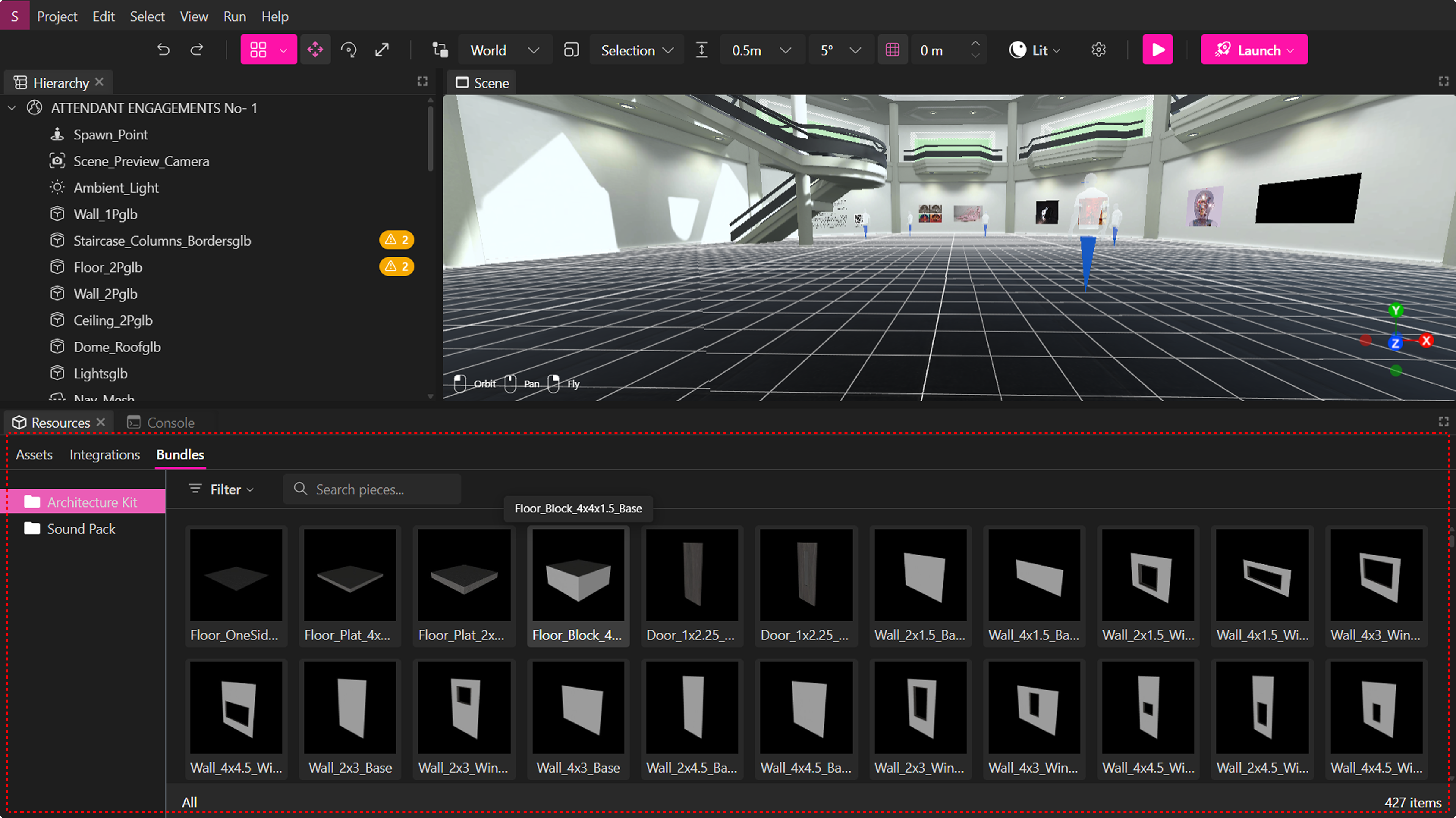 Architecture Kit Asset Panel