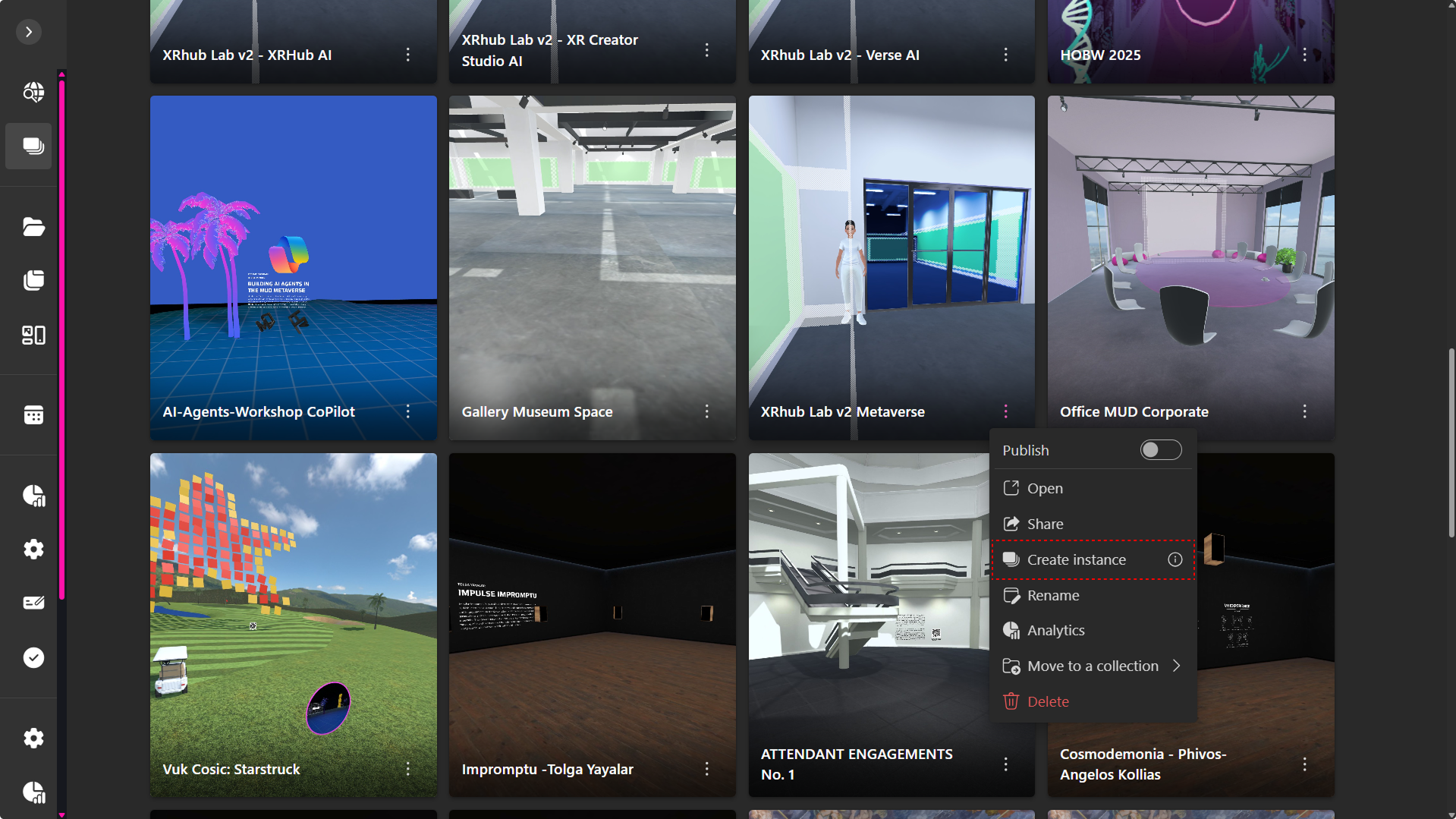 Creator Projects Page