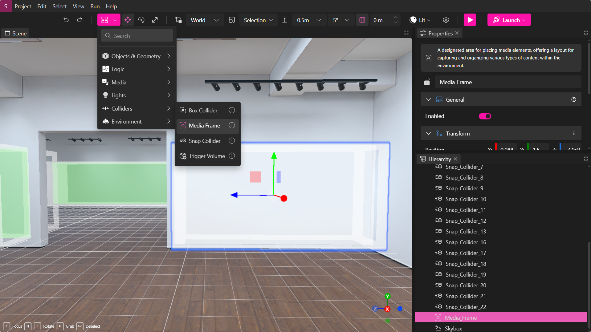 mediaframe element in Creator